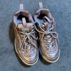 Rose gold Fila Disrupter 2